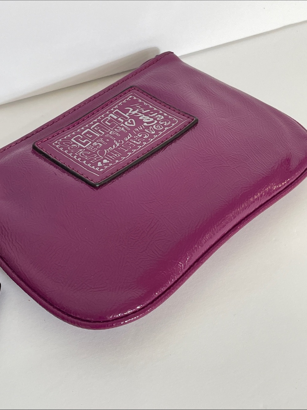 Coach Poppy Patent Leather Wristlet - Picture 4 of 9